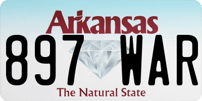 AR license plate 897WAR