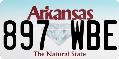 AR license plate 897WBE