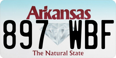 AR license plate 897WBF