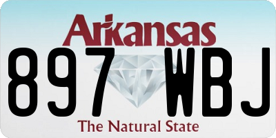 AR license plate 897WBJ