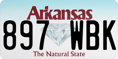 AR license plate 897WBK