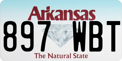 AR license plate 897WBT