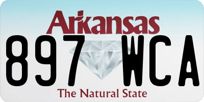 AR license plate 897WCA
