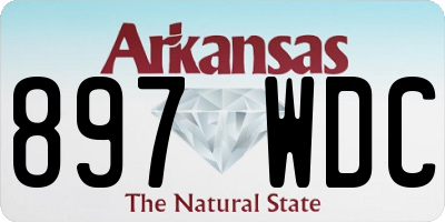 AR license plate 897WDC
