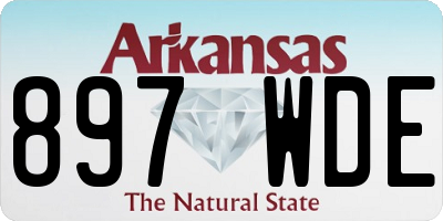 AR license plate 897WDE