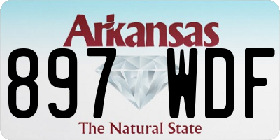 AR license plate 897WDF