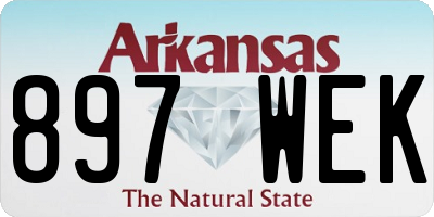 AR license plate 897WEK
