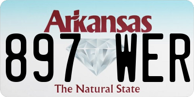 AR license plate 897WER