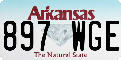 AR license plate 897WGE