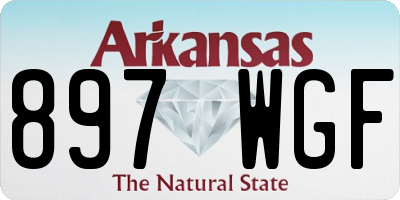 AR license plate 897WGF