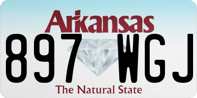 AR license plate 897WGJ