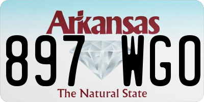 AR license plate 897WGO