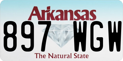 AR license plate 897WGW