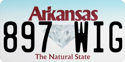 AR license plate 897WIG