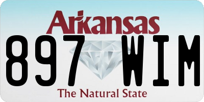 AR license plate 897WIM