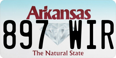AR license plate 897WIR