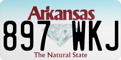 AR license plate 897WKJ