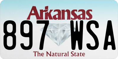 AR license plate 897WSA