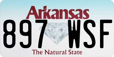 AR license plate 897WSF