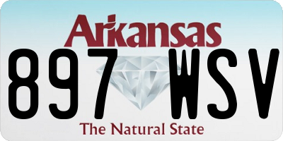 AR license plate 897WSV