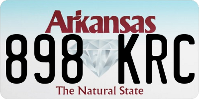 AR license plate 898KRC