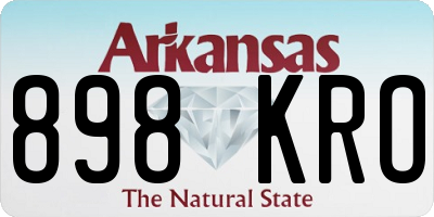 AR license plate 898KRO