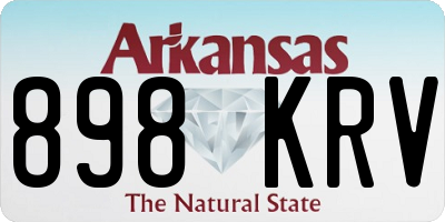 AR license plate 898KRV
