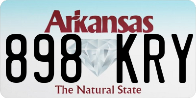 AR license plate 898KRY
