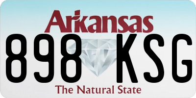 AR license plate 898KSG