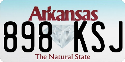 AR license plate 898KSJ