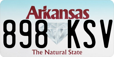 AR license plate 898KSV