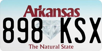 AR license plate 898KSX
