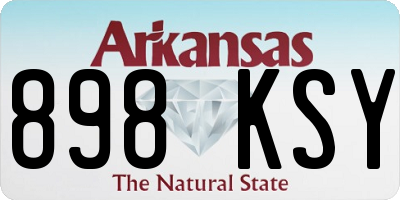 AR license plate 898KSY