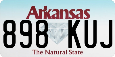 AR license plate 898KUJ