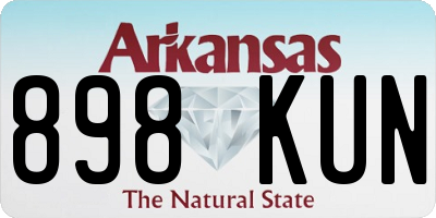 AR license plate 898KUN