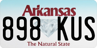 AR license plate 898KUS
