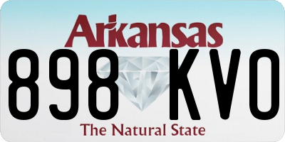 AR license plate 898KVO