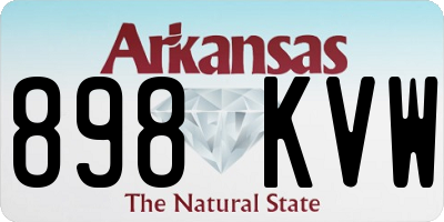 AR license plate 898KVW