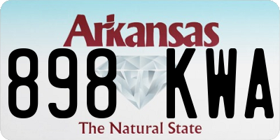 AR license plate 898KWA