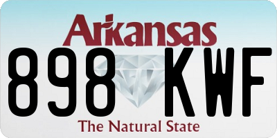 AR license plate 898KWF