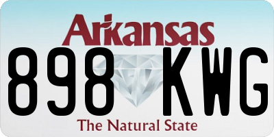 AR license plate 898KWG