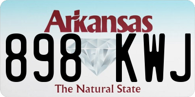 AR license plate 898KWJ