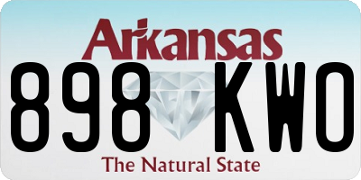 AR license plate 898KWO