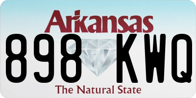 AR license plate 898KWQ