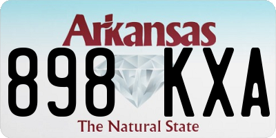AR license plate 898KXA