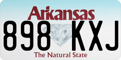 AR license plate 898KXJ
