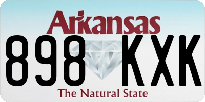 AR license plate 898KXK