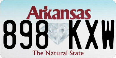 AR license plate 898KXW