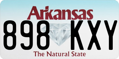 AR license plate 898KXY