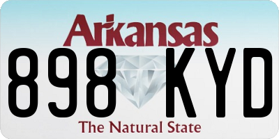 AR license plate 898KYD